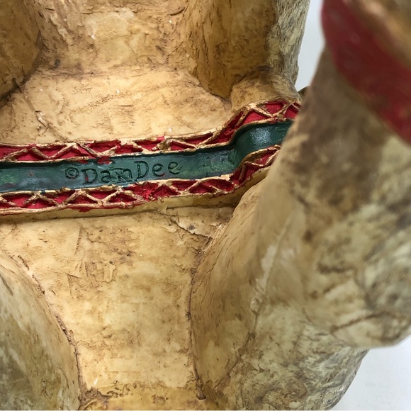 Dan Dee Reindeer Christmas Display Seat Planter Seat Stool Chair Poinsettia deco - Picture 9 of 10